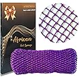 SPMKTBOZAI African Net Sponge Authentic, African Exfoliating Sponge Real African Net Black Owned, African Bath Sponge Back Scrubber, Body Exfoliator Shower Bath Accessories (Purple)