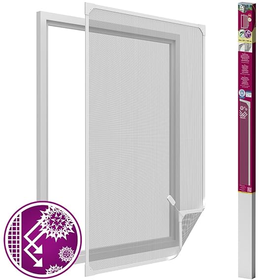 easy life Pollenschutz Gitter ALLERGICpro Basic mit PVC Magnetrahmen Pollenschutzgitter / Insektenschutz für Fenster ohne Boh