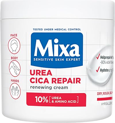 Mixa Urea Cica Repair Renewing Cream 400ml for Dry Rough Skin