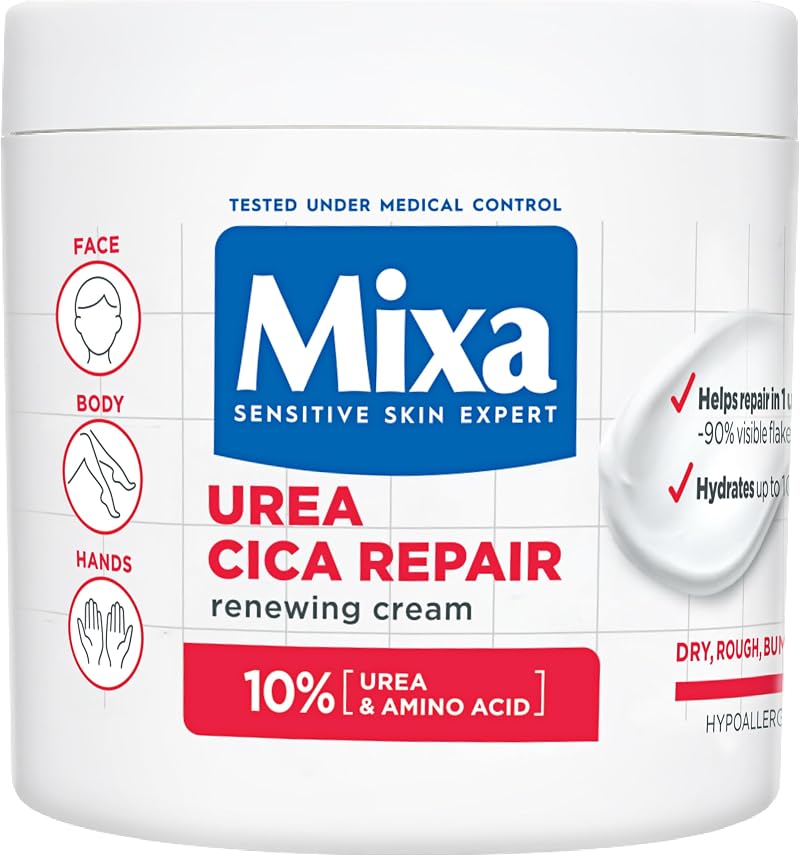 Mixa Urea Cica Repair Renewing Cream 400ml for Dry Rough Skin