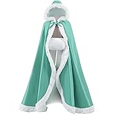 WOWBRIDAL Women's 57in Bridal Cape Wedding Cloak With Hand Muff Floor-length