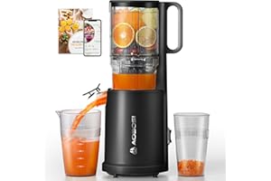 Aobosi Cold Press Juicer, 5.2" Feed Chute Self-Feeding for Hands-Free Operation, Juice Machine Fit Whole Fruits & Vegetables,