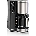 Hamilton Beach 14 Cup Programmable Coffee Maker with Easy Measure Light Up Reusable Filter, Removable 70 Oz. Water Reservoir, Black and Stainless Steel