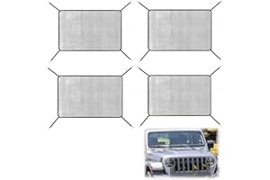 Asphodelia 4PCS Large Car Grill Mesh,Fine Mesh Grids Screen Mesh Providing a Front Grille Barrier for Radiator&engine from Le