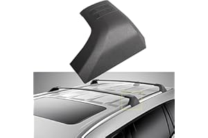 YUNHECAM Front Left Roof Rack Rail Cover End Cap for 2020-2024 Toyota Highlander Limited Platinum XLE XSE (Not L, LE), Black ABS Roof Luggage Cargo Exterior Protection Shell Trim Replacement