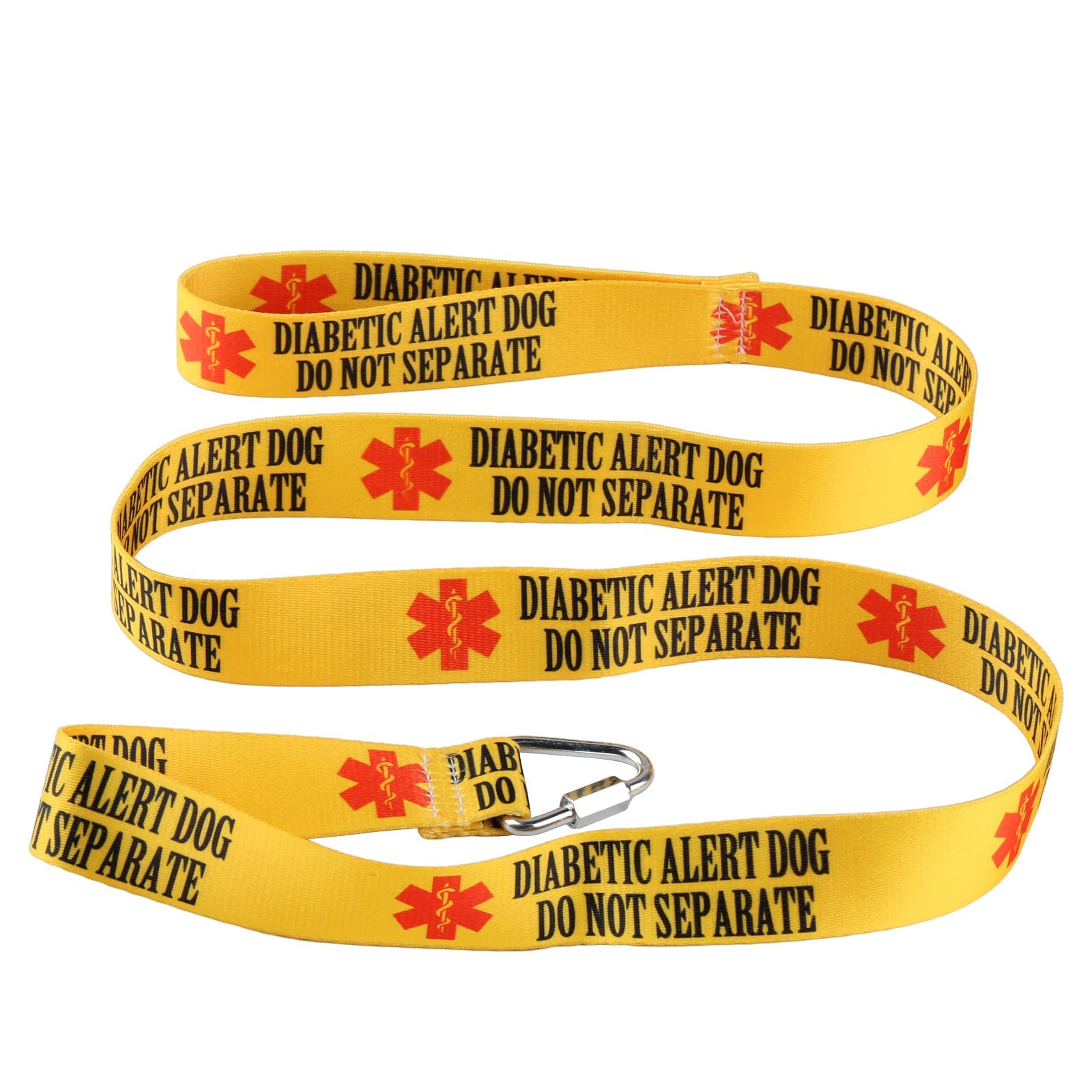 Emergency Medical Alert Dog Leash Diabetic Alert Dog Do Not Separate Dog Leash Walking Training Dog Leashes Dog Owner Pet Lover Gift (Diabetic Alert Dog-YE)
