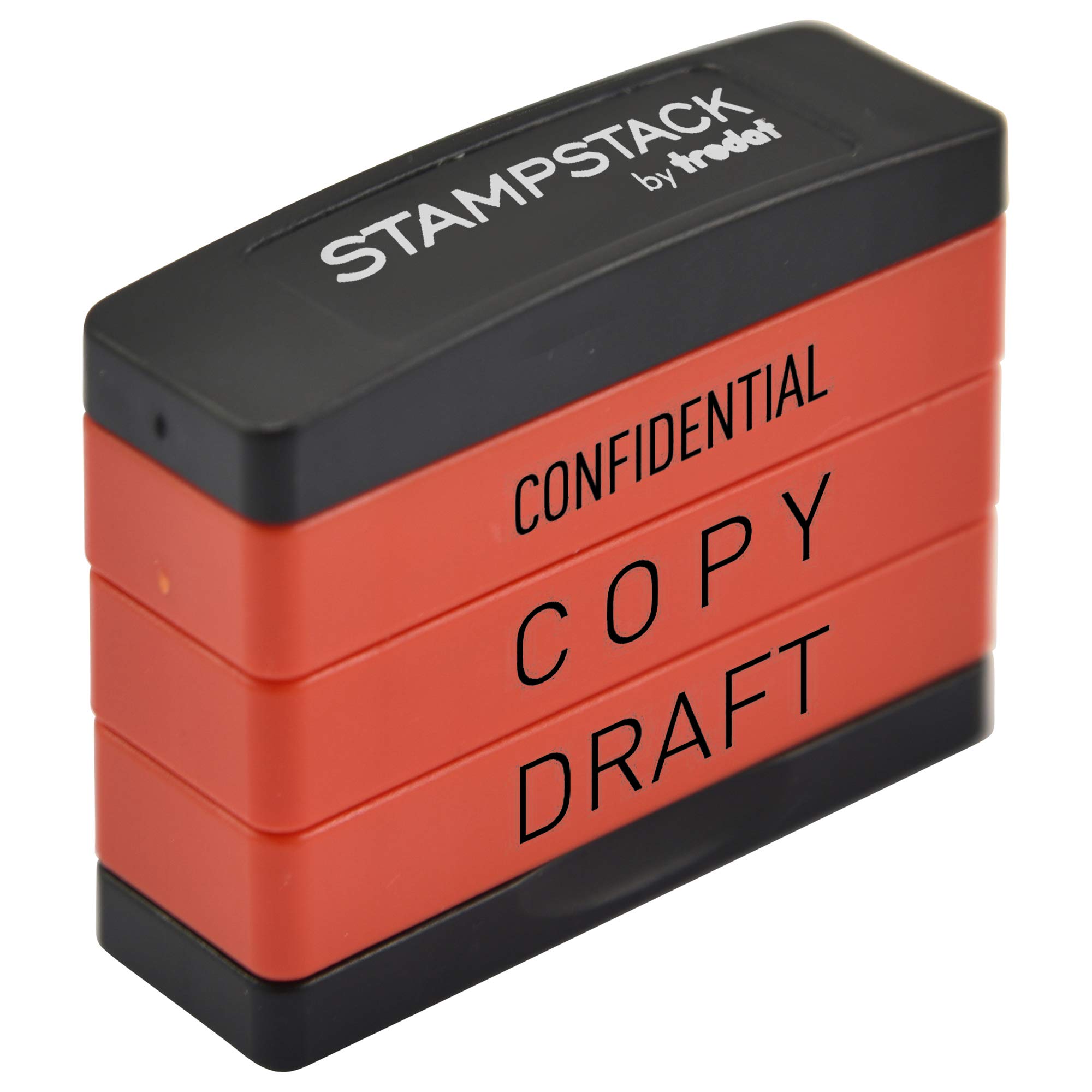 Trodat 3-in-1 Business Stamp Stack with texts CONFIDENTIAL – COPY – DRAFT — image 1