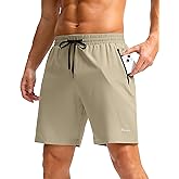 Pudolla Men's Running Gym Shorts with Zipper Pockets 5"/7"/ Lightweight Quick Dry Running Workout Athletic Short