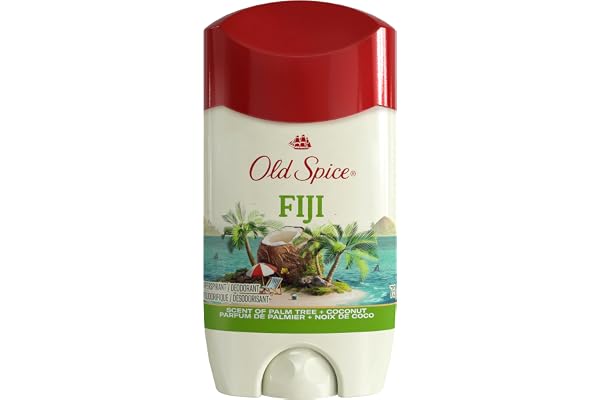 Old Spice Men's Antiperspirant & Deodorant Fiji with Palm Tree, 24/7 Sweat Protection, Gentle on Skin, Long lasting scent, 73