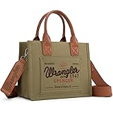 Montana West Wrangler Tote Bag for Women Retro Canvas Top Handle Purses and Handbags