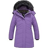 ZSHOW Girls' Winter Coat Insulated Long Quilted Puffer Jacket Warm Hooded Parka Snow Coats
