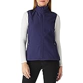 Outdoor Ventures Women's Lightweight Softshell Vest Windproof Fleece Lined Zip Up Sleeveless Jacket for Running Hiking Golf