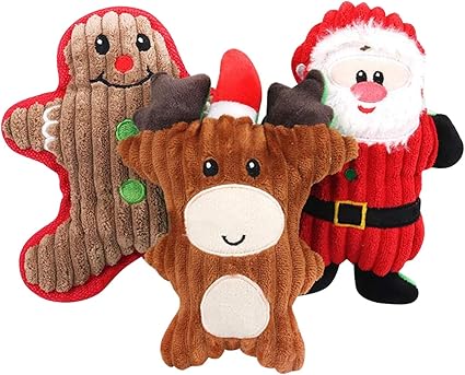 De Feuilles Lot De 3 Jouet Chien Chat Noël Décoration Motif