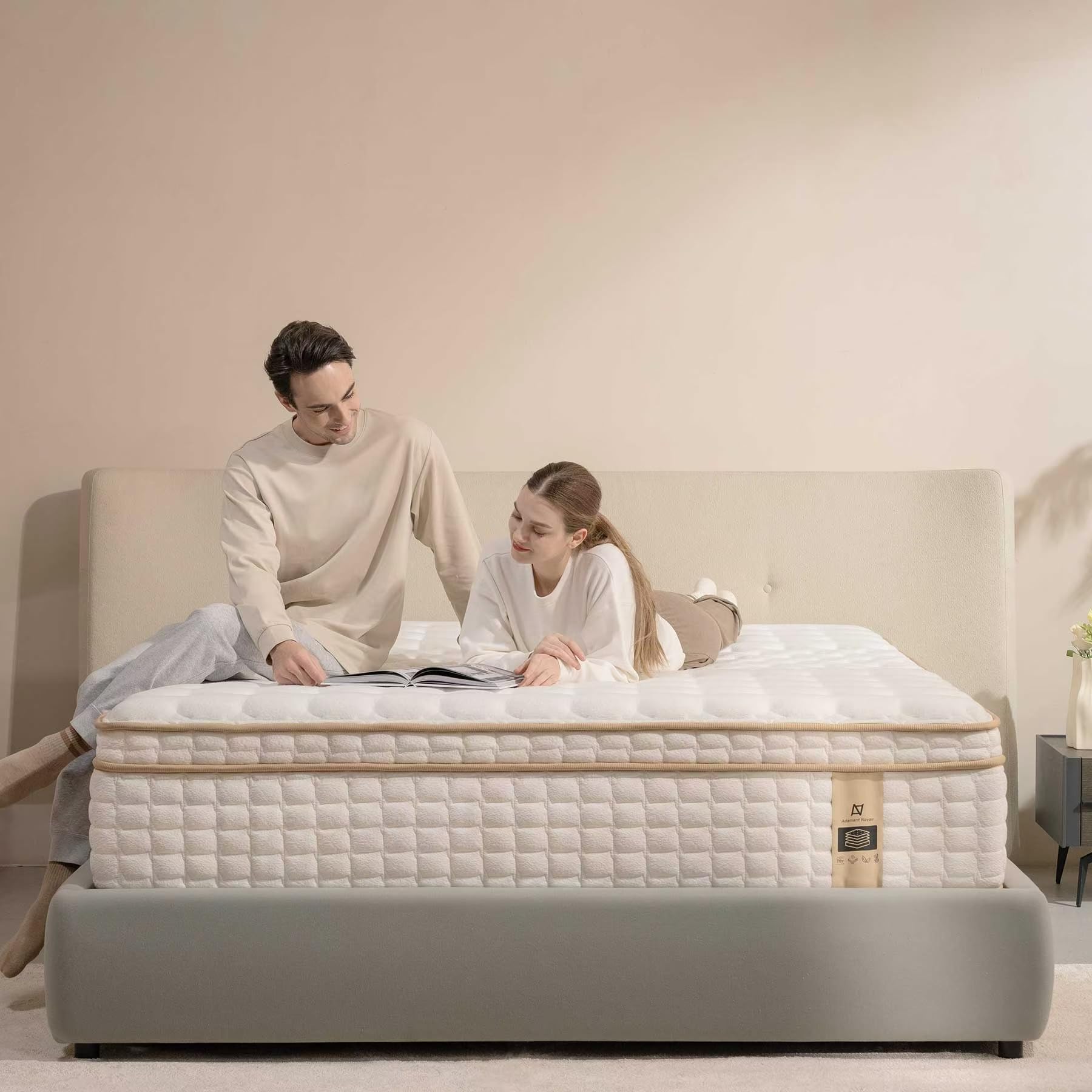 Photo 1 of King Size Mattress, 12 Inch Hybrid King Mattress in a Box, Medium Firm Mattresses with Memory Foam & Pocket Springs, Pressure Relief, Cool Fresh Sleep, Enhanced Edge support? 80" x 76"