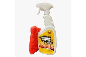 FLEXTRAN Love Bug Car Remover Spray and Auto Wash. Multi-Surface Remover and Wash Bird Poop, Tar, Sap, Bugs and More. Interior & Exterior Car Detailing Solution. 24 oz spray bottle w/ microfiber cloth. No Chemicals