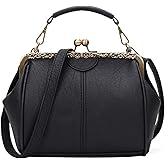 Women Wedding Vintage Pu Handbag - Kiss Lock Antique Minimalist Purse