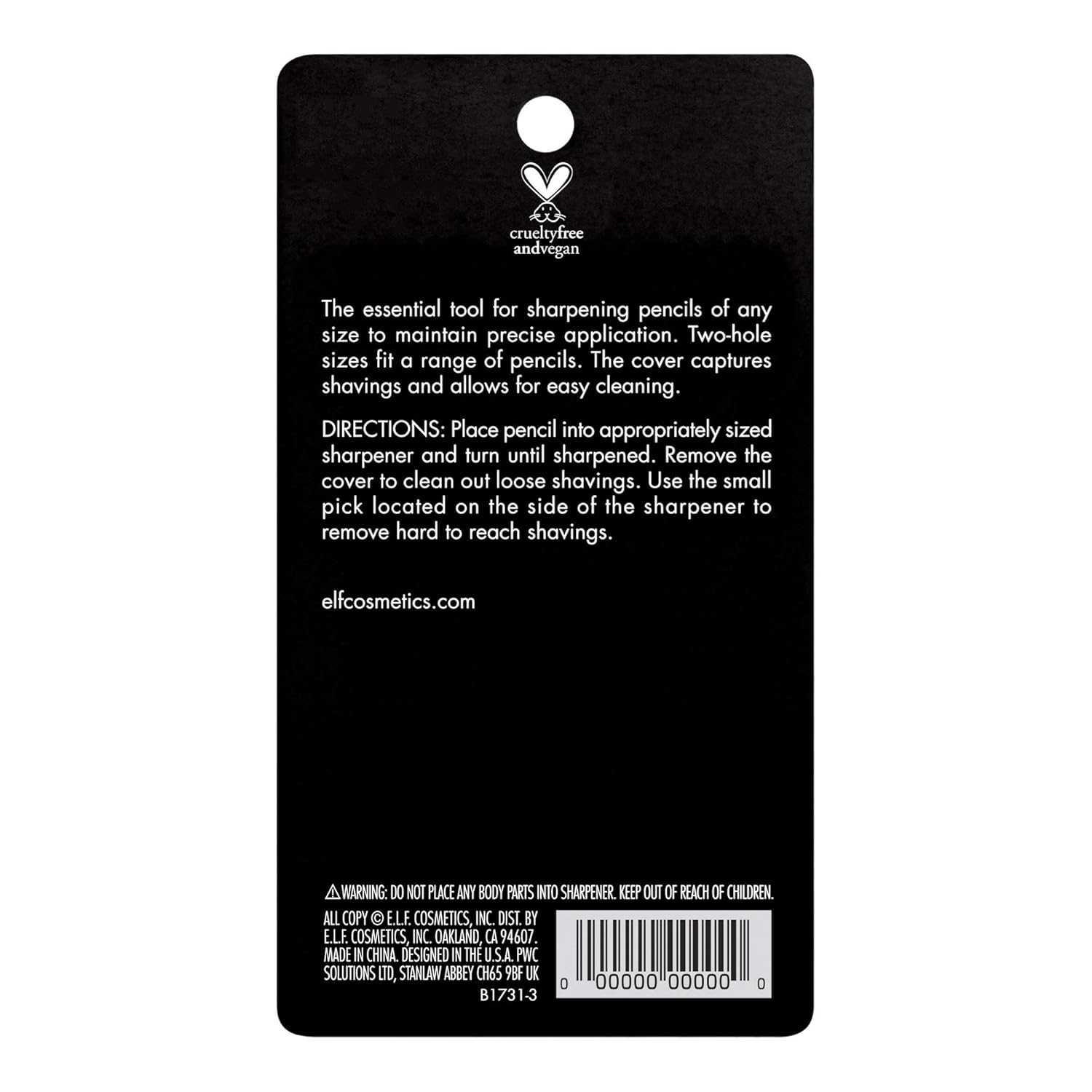 e.l.f, Dual-Pencil Sharpener, Convenient, Essential Tool, Sharpens, Easy To Clean, Travel-Friendly, Compact : Beauty