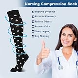 DRESHOW 4 Pairs Compression Socks Women Men Circulation Support Athletic view 7