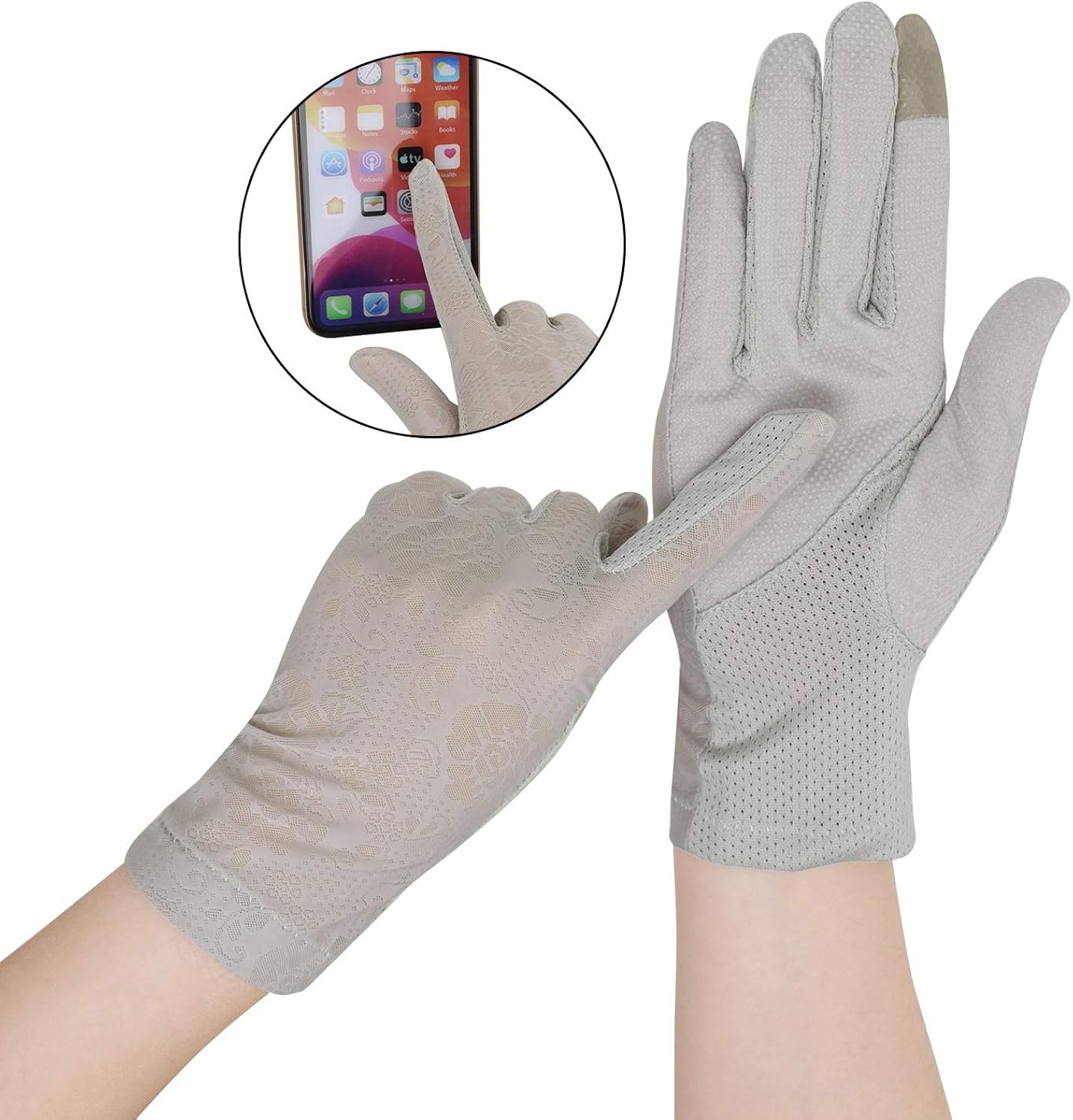 IPENNY Men’s Driving Gloves Non-Slip Gel Touchscreen UV Sun Protection Cycling Gloves : Clothing