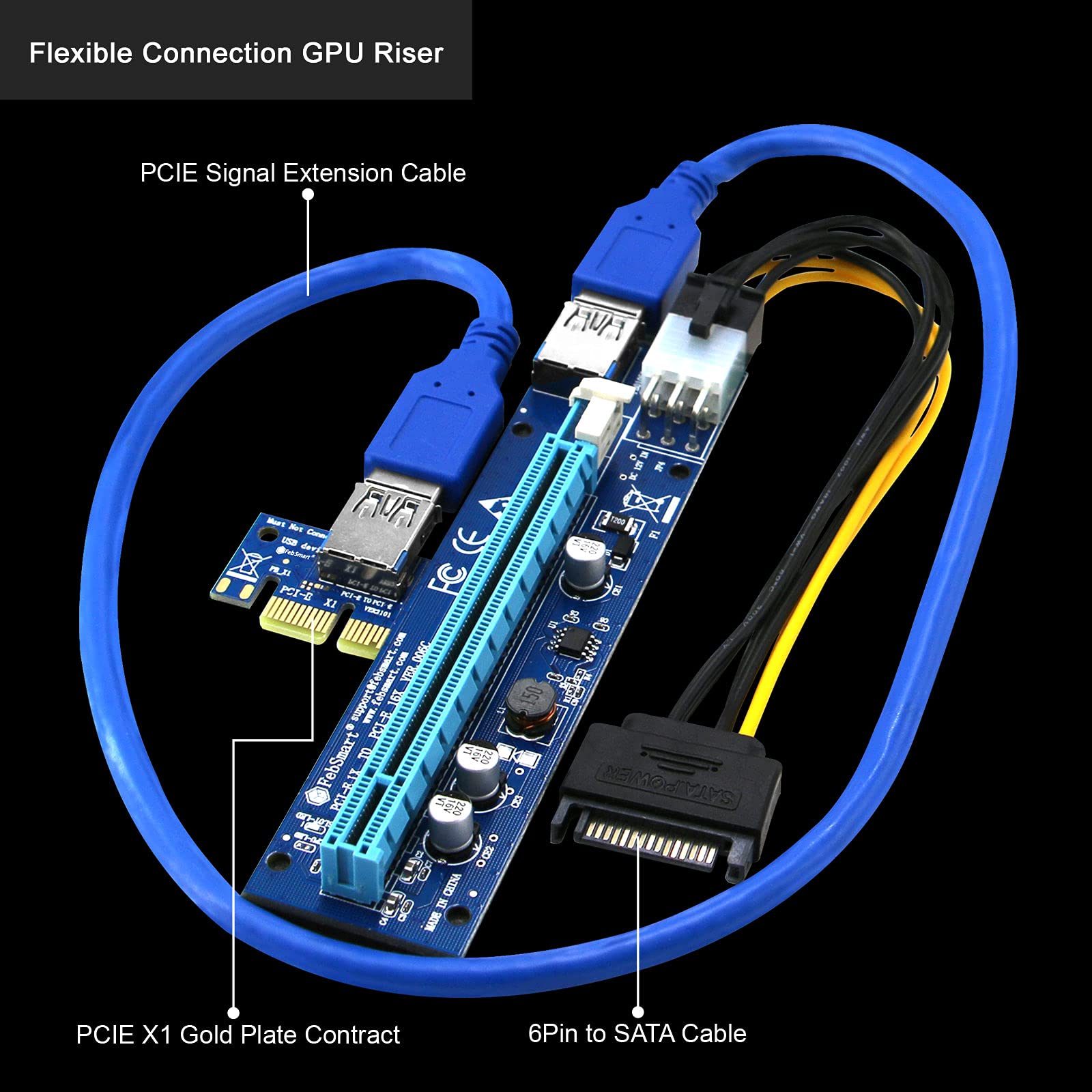 Mua FebSmart PCIE Riser for Ethereum Mining Rigs, GPU Risers for ETH ...