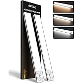EZVALO 134 LED Under Cabinet Lights, 4000mAh Rechargeable Motion Sensor Light Indoor, Dimmable Magnetic Closet Lights with 3 Color Temps, Wireless Under Counter Lights for Kitchen, Stair (2 Pack)