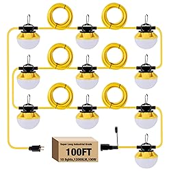 G GJIA 100FT Construction String Lights, IP65