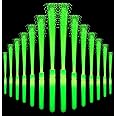 NUDALA 36 Pack Green Glow Sticks Light Up Fiber Optic Stick Glow Wands Bulk with 3 Flashing Models for Christmas Saint Patrick's Day Easter Party Favors
