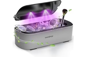 BEESHOP Ultrasonic Jewelry Cleaner - 550ml(19oz) Ring Cleaner with Degas Function, 2 Time Modes, 48Khz Jewelry Cleaner Sonic Machine for Eyeglasses, Dentures, Retainer, Necklaces, Watch(Black)