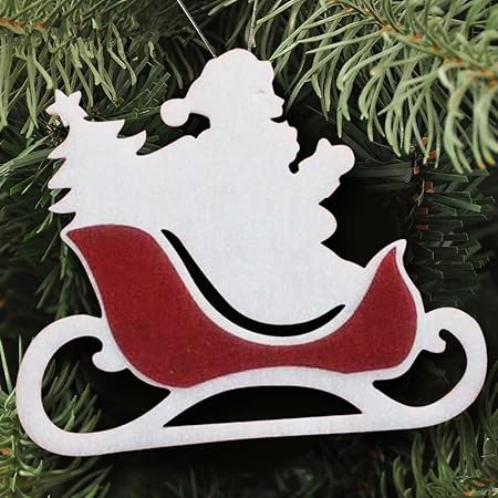 Bakaji Appendino Forma Slitta Di Babbo Natale In Ovatta E