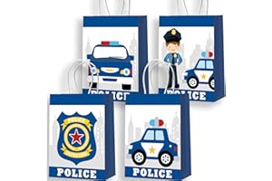BQK 16pcs Police Decorations - Police Gift Bags & Favors for Kids' Policeman Party Supplies