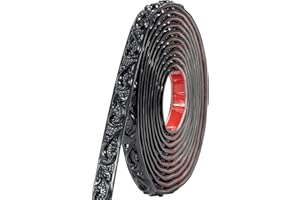 2CM x 5M Peel and Stick Mirror Frame Trim – Black Crown Molding for Bathroom Mirrors, Cabinets & Edges – Waterproof Self-Adhe