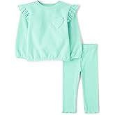 The Children's Place baby-girls And Toddler Long Sleeve Active Shirt and Pant, 2 Piece Outfit
