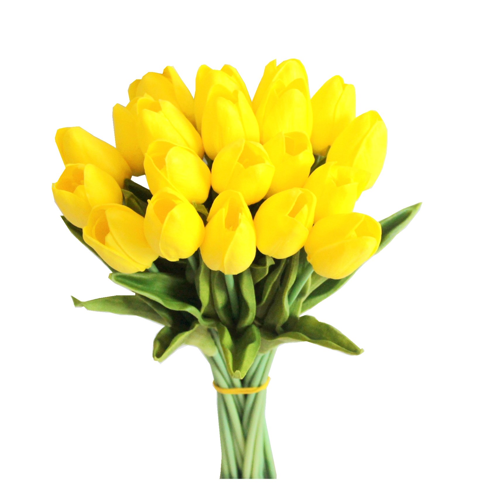 Mandy's 20 Pcs Yellow Artificial Tulip Flowers 14" for Party Home
