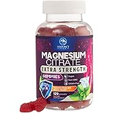 Magnesium Supplement Gummies - High Absorption Magnesium Citrate Gummy - Muscle, Heart, Bone and Nerve Health Support Magnesi