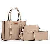 Wrangler 3Pcs Purses for Women Tote Bag Crossbody Handbag Sets with Strap