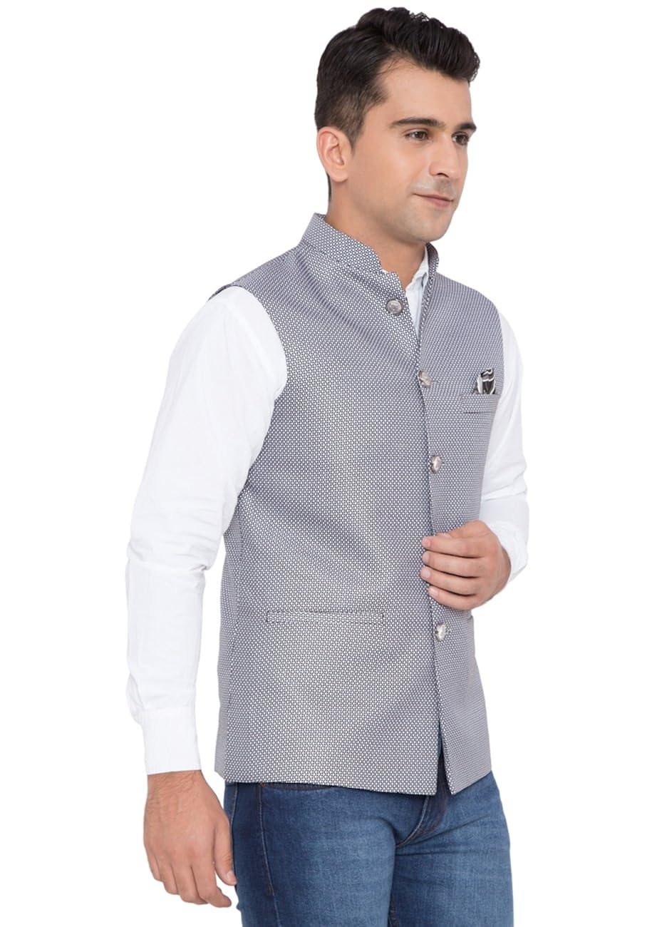 shopybucket men's blended fabric nehru jacket/waistcoat/modi jacket