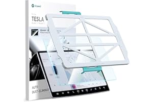 VICSEED 4K Screen Protector for Tesla Model Y Model 3 - [Automatic Dust Removal Tech] Bubble Free Tempered Glass Screen Protector with EZ FIT Alignment Accessories - Anti Glare/Anti Fingerprint