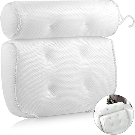 Extsud Bathroom Pillow Non Slip 6 Large Suction Cups Waterproof