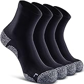 SITOISBE Quarter Compression Socks for Men Women, Cushioned Running Hiking Socks