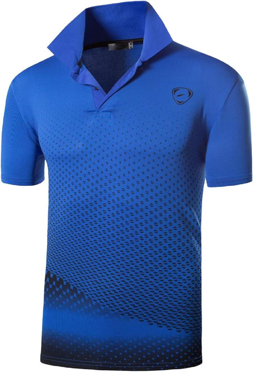 ZITY Mens Polo Shirt Cool Quick-Dry Sweat-Wicking Color Block Short Sleeve Sports Golf Tennis T-Shirt: Clothing