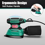 HYCHIKA 140W Detail Mouse Sander 13000 OPM Dust Collection 12 Sheets Wood Rust view 2