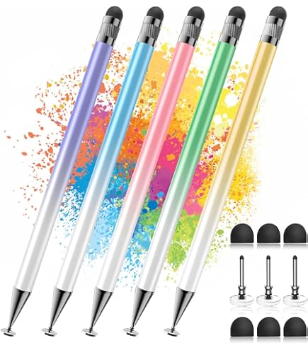 Stylus Touch Pen, universele capacitieve styluspen met siliconen aanraakkop voor mobiele telefoon, tablet om het scherm te beschermen