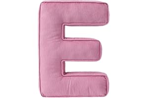 Alphabet Pillow Letters A-Z - Pink Initial Letter Plush Pillows for Kids, Cute Throw Pillows for Couch Decor, Perfect for Nur