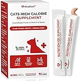 High Calorie Nutrition Paste for Cats &ndash; 12g x 30 Bars- Provides Weight gain and Appetite Support for picky or underweight Cats - Contains Taurine, DHA Colostrum - Promotes Vitality and Healthy Growth