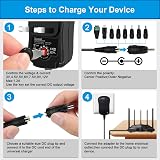 Etopgo Universal Power Adapter 12W 3-12V 1A with 8 Tips, DC Plug 5.5x2.1mm view 4