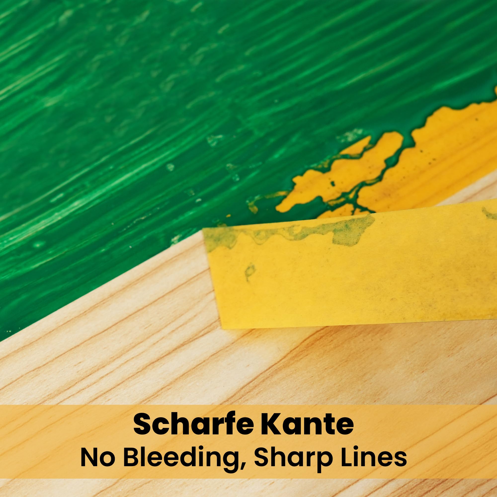 TAPEBEAR Goldband Klebeband Profi Malerkrepp 25mm x 50m, 5x Malerband Maler Abklebeband Gold Washi-Papier Selbstklebend für Innen Malerarbeiten, Lackieren und Renovierungen 3