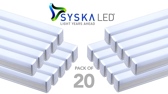 Syska SSK-T5-22W 22-Watt LED Tube Light (Pack of 20, Cool Day Light)
