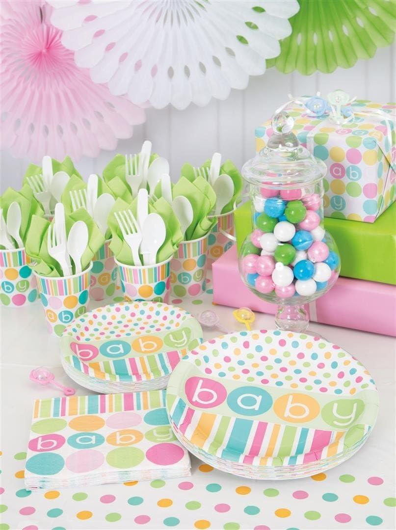 Unique Party 42353 - Pastel Baby Shower Plastic Tablecloth, 7ft x 4.5ft, Multicolor, 83.9 x 53.9 inch (Rectangular) - Image 4