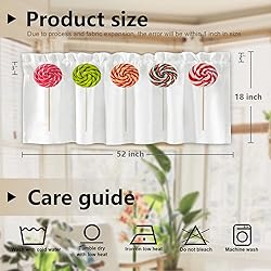 BaoNews Colorful White Color Red Kitchen Valances