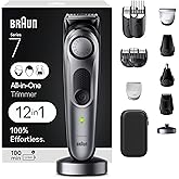Braun All-in-One Men's Shaving Kit Series 7 7440, 12-in-1 Beard, Face, Nose, Ear Trimmer, Hair Clippers, Body Groomer and Manscaping + Travel Case + Charging Stand